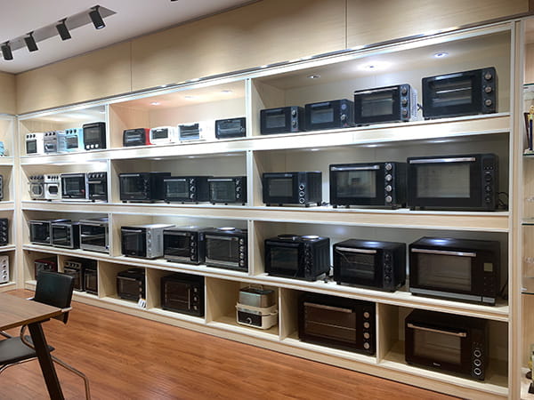 Showroom of a factory producing small household appliances in China