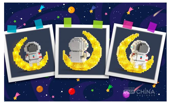 Фото товара Мини-конструкторы Астронавт на луне с подсветкой Фото товара Мини-конструкторы Астронавт на луне с подсветкой